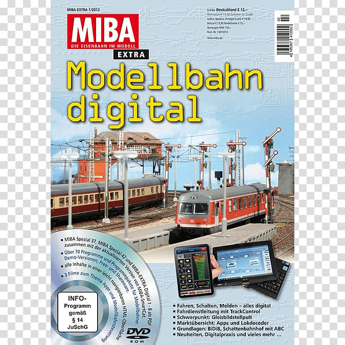 Rail transport modelling MIBA Digital model railway control systems Digital data Model building, Miba! transparent background PNG clipart