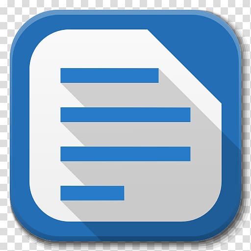 file icon, blue angle area text, Apps Libreoffice Writer transparent background PNG clipart