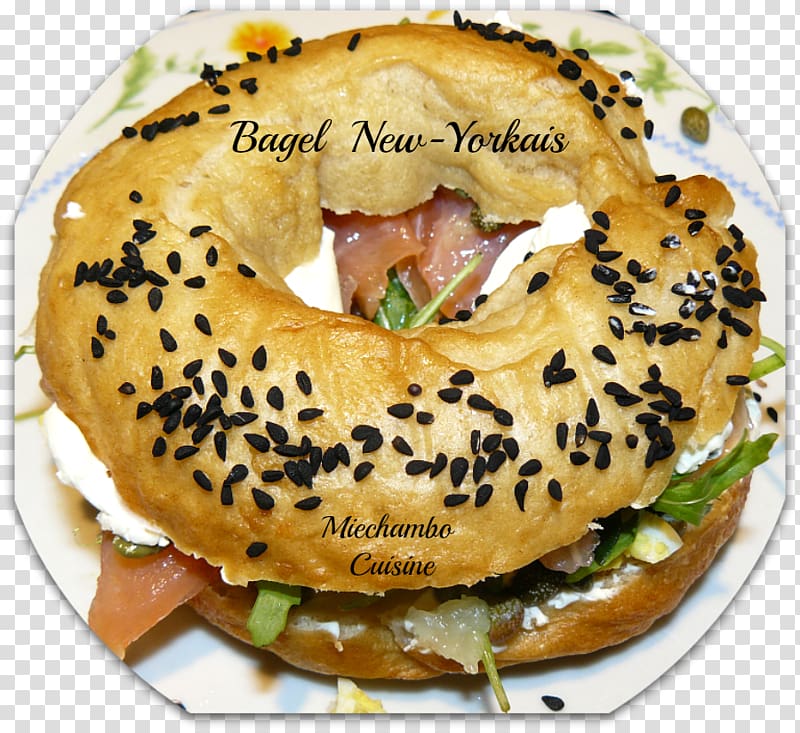 Bagel Pan bagnat Vegetarian cuisine Breakfast sandwich Beignet, bagel transparent background PNG clipart