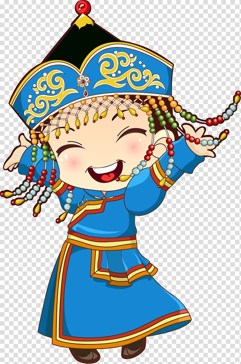 Mongolia Mongols Cartoon Illustration, Mongolian doll transparent background PNG clipart