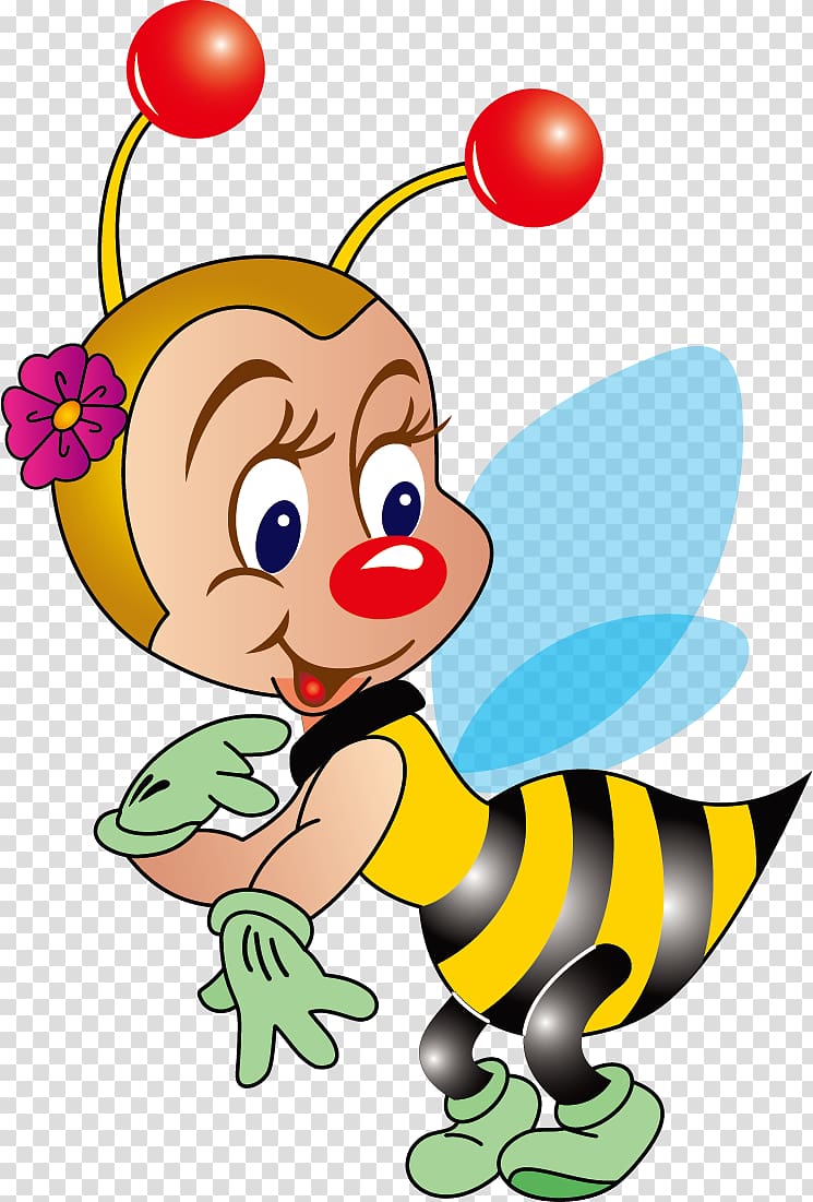 Bee u041fu0447u0435u043bu0430 u043du0430 u0446u0432u0435u0442u043au0435 Albom , Cartoon Bee transparent background PNG clipart