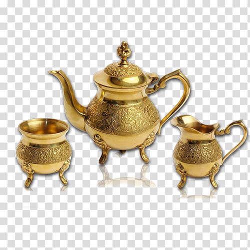 Brass Teapot Metal India, Brass transparent background PNG clipart
