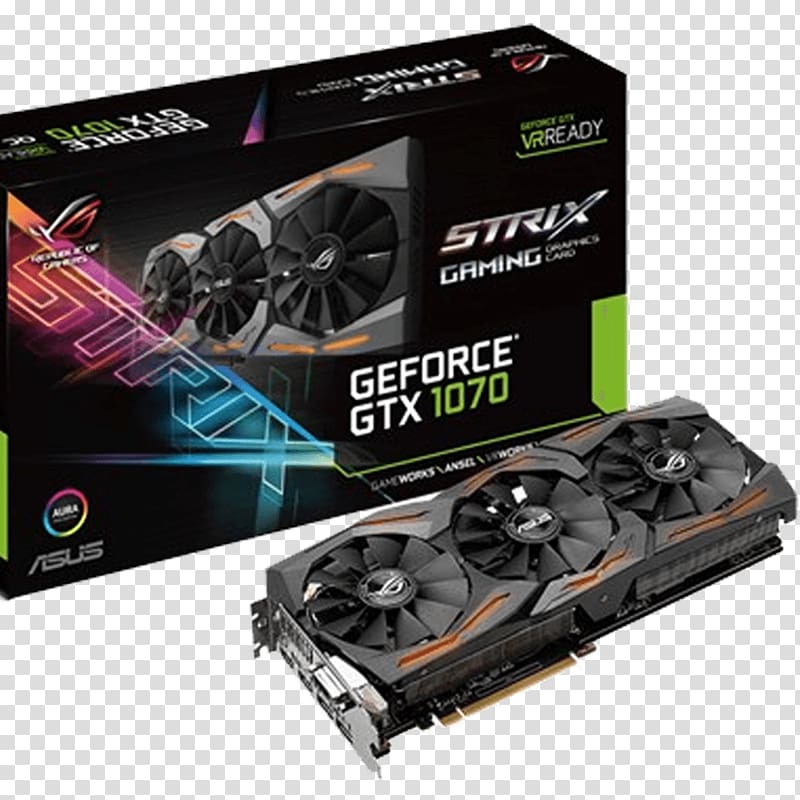 Graphics Cards & Video Adapters GeForce GDDR5 SDRAM ASUS Republic of Gamers, nvidia transparent background PNG clipart