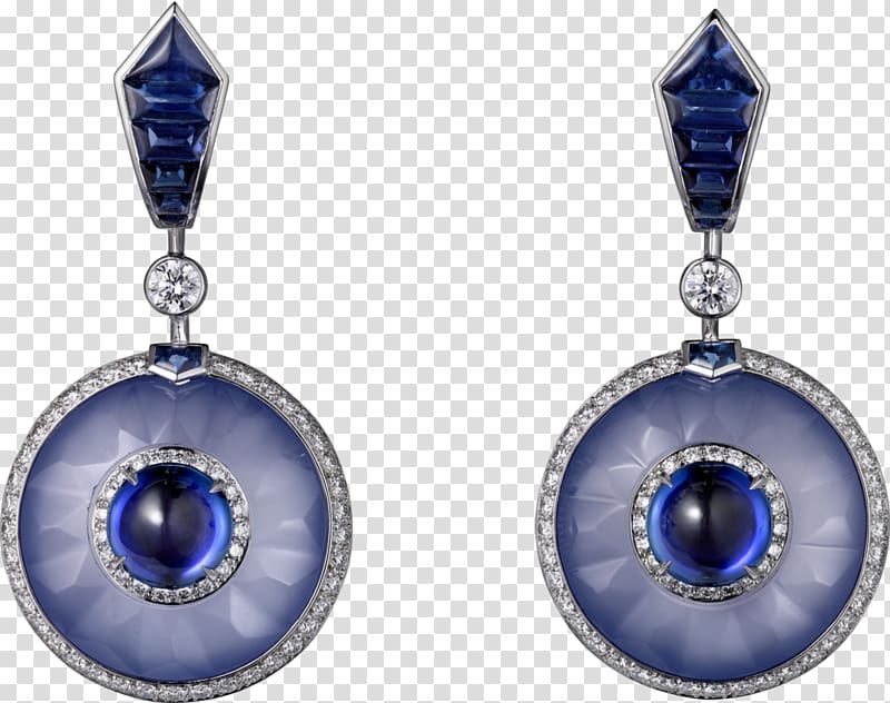 Sapphire Earring Cartier Jewellery Gemstone, sapphire transparent background PNG clipart