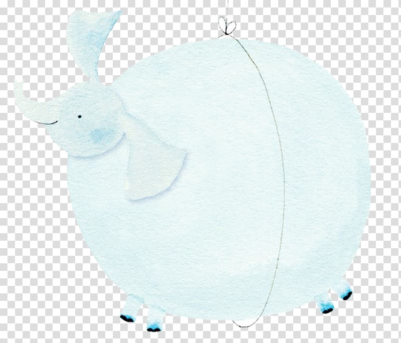 Plush Rabbit Stuffed toy Textile, Hand-painted belly swollen elephant transparent background PNG clipart