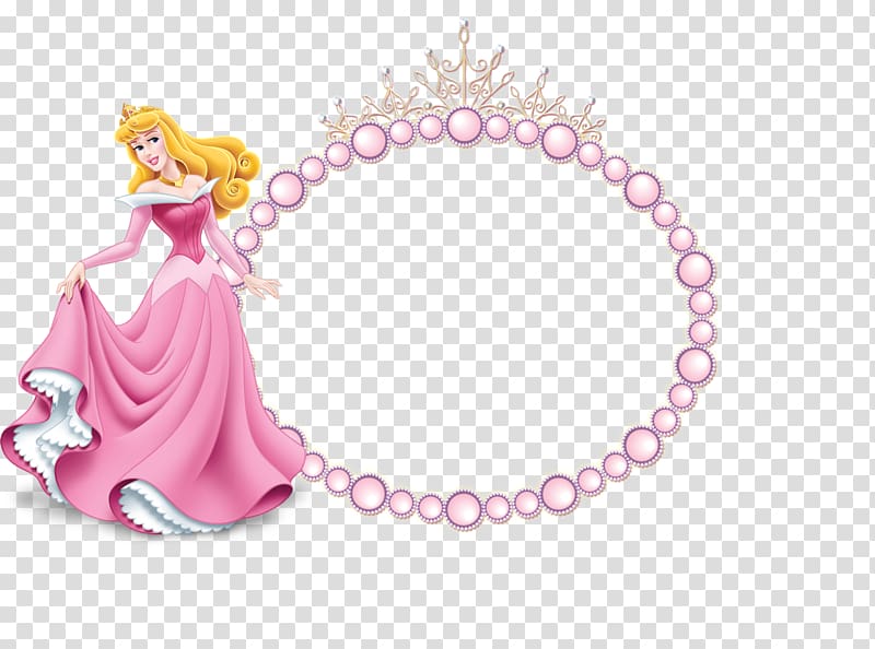 Disney Aurora sticker, Princess Aurora Belle Giselle Disney Princess, pink frame transparent background PNG clipart