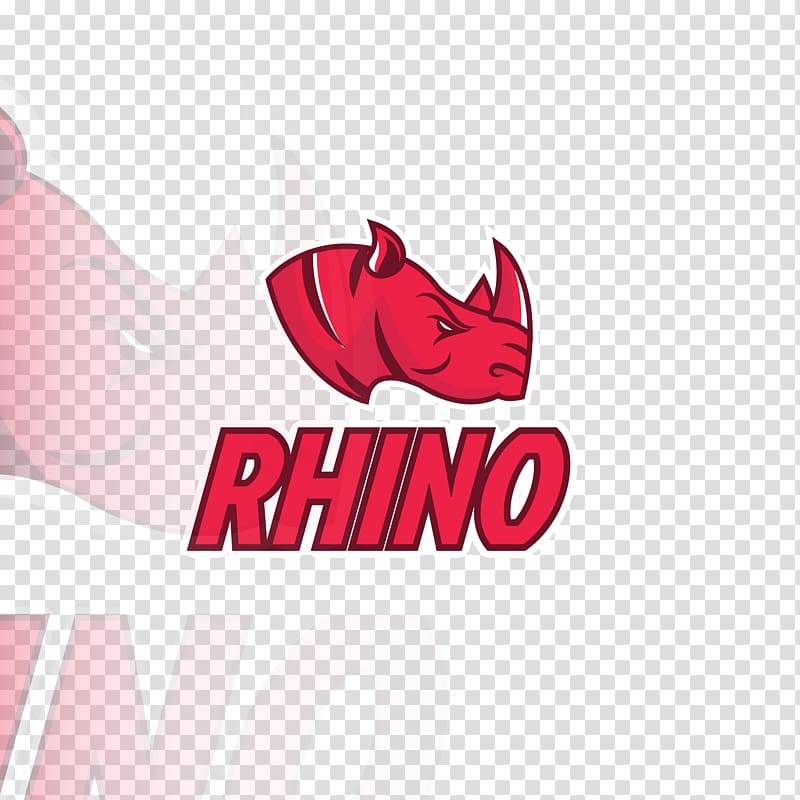 Red flags rhino transparent background PNG clipart