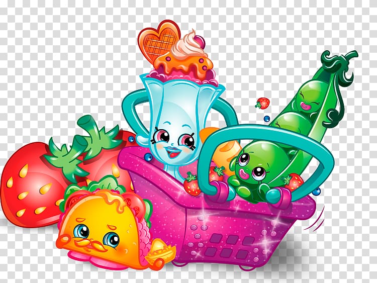 multicolored Shopskins vegetable and fruits illustration, Shopkins Drawing AutoCAD DXF, watercolor cake transparent background PNG clipart