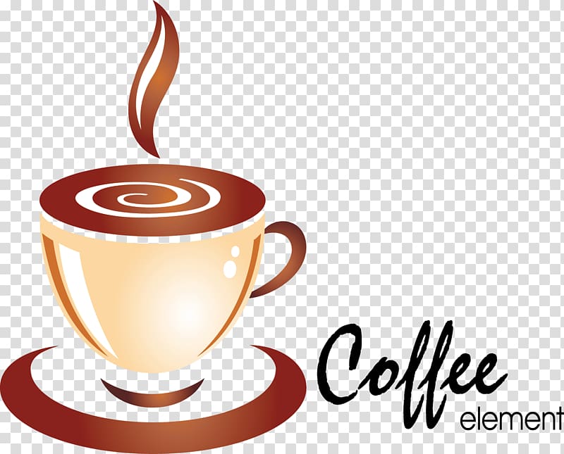 Coffee cup Cafe Jamaican Blue Mountain Coffee Caffxe8 mocha, LOGO art design material transparent background PNG clipart