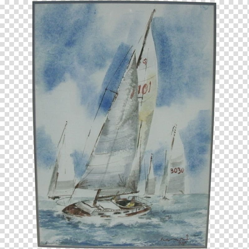 Sailboat Watercolor painting Art, sail transparent background PNG clipart