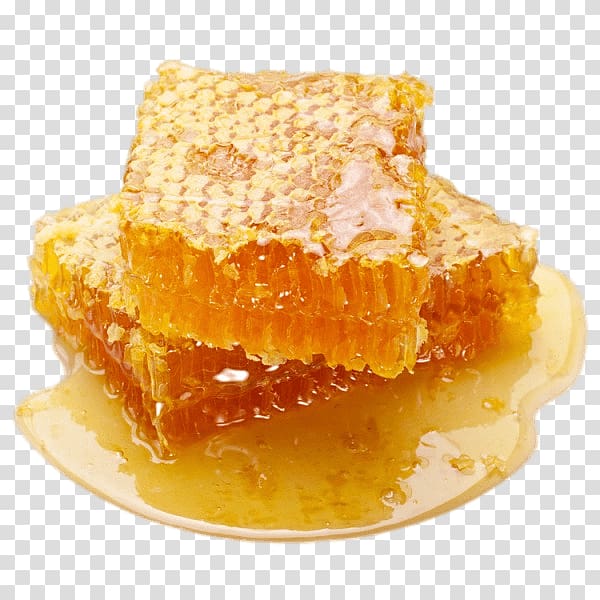 honeycomb with honey, Raw Honeycomb transparent background PNG clipart