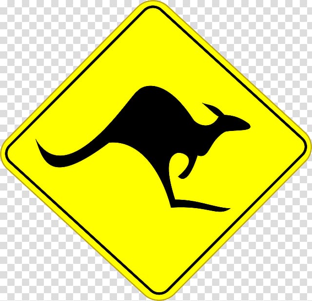Road signs in Australia Kangaroo Traffic sign, Australia transparent background PNG clipart