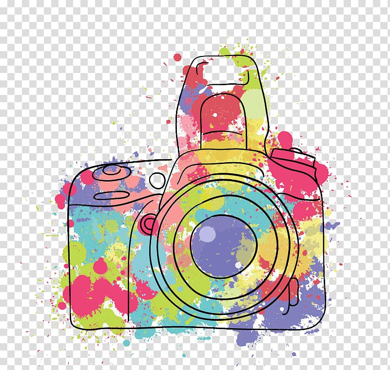 multicolored DSLR camera illustration, Camera , camera transparent background PNG clipart