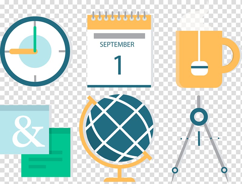 School Learning Flat design, Learning tools calendar transparent background PNG clipart