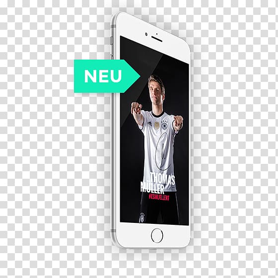 Smartphone Mobile Phones Desktop Football player Portable media player, Thomas mueller transparent background PNG clipart