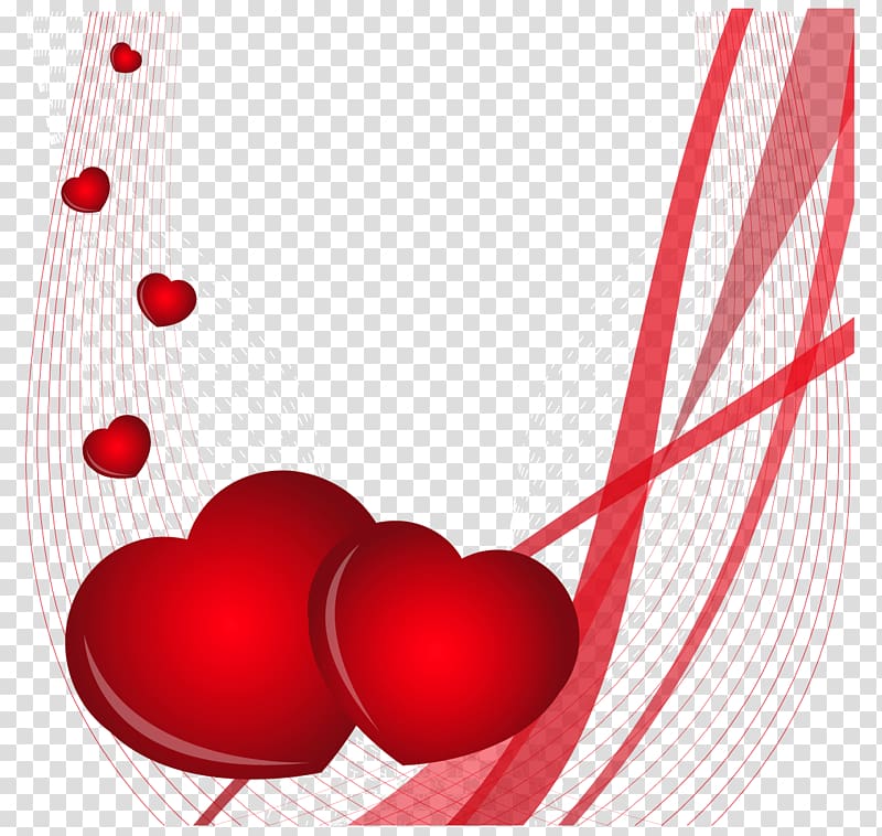 red heart illustration, Valentine's Day Wedding invitation Greeting card Heart, Valentines Day Heart and Web Decoration transparent background PNG clipart