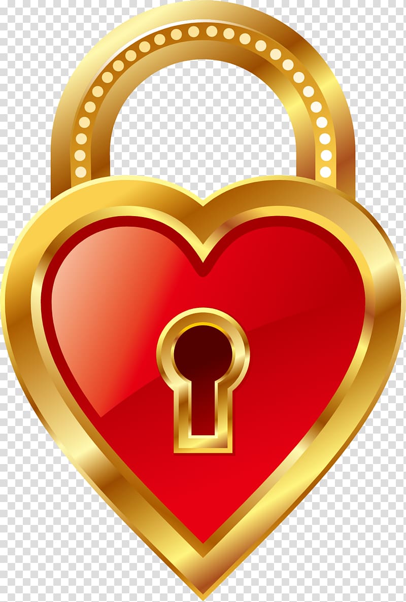 Key Padlock Heart , Lock material transparent background PNG clipart