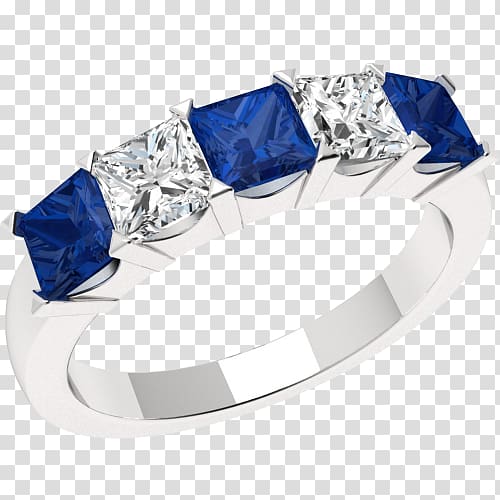 Sapphire Eternity ring Princess cut Diamond cut, sapphire transparent background PNG clipart