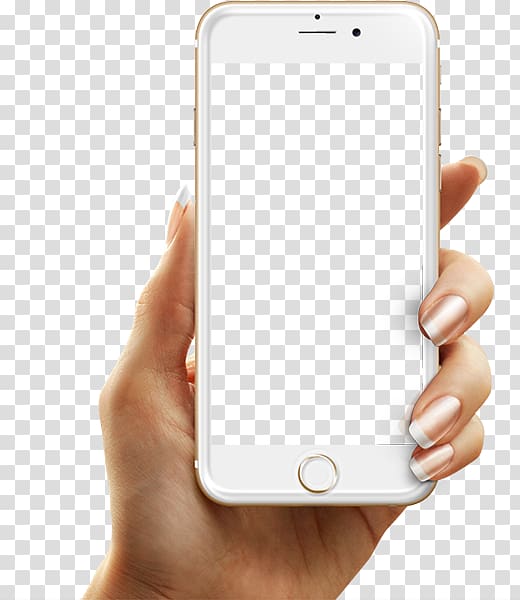 Phone in hand transparent background PNG clipart