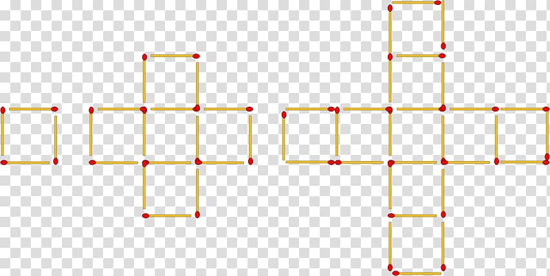Matchstick puzzle Mathematics Sequence Pattern, kids pattern transparent background PNG clipart