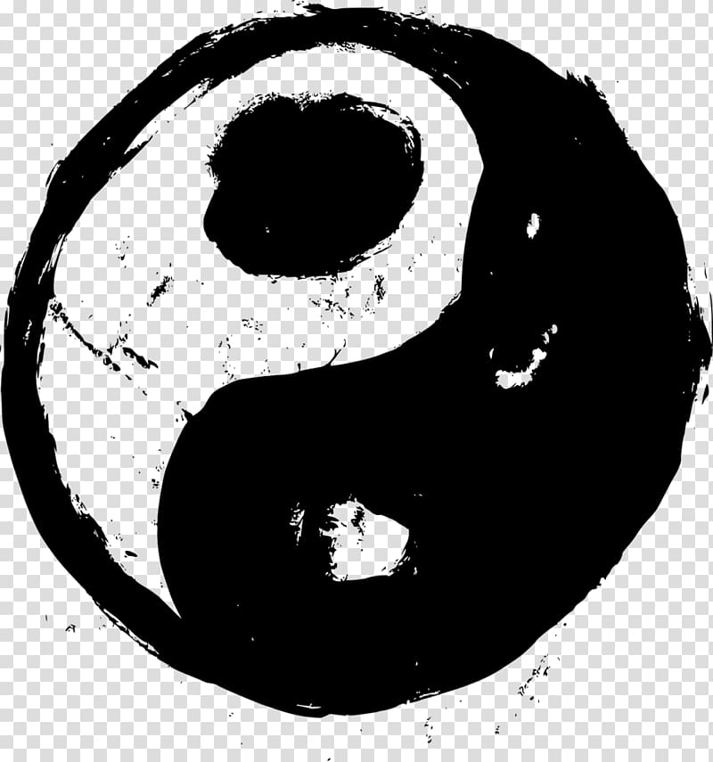 Yin and yang Black and white Symbol, yin yang transparent background PNG clipart