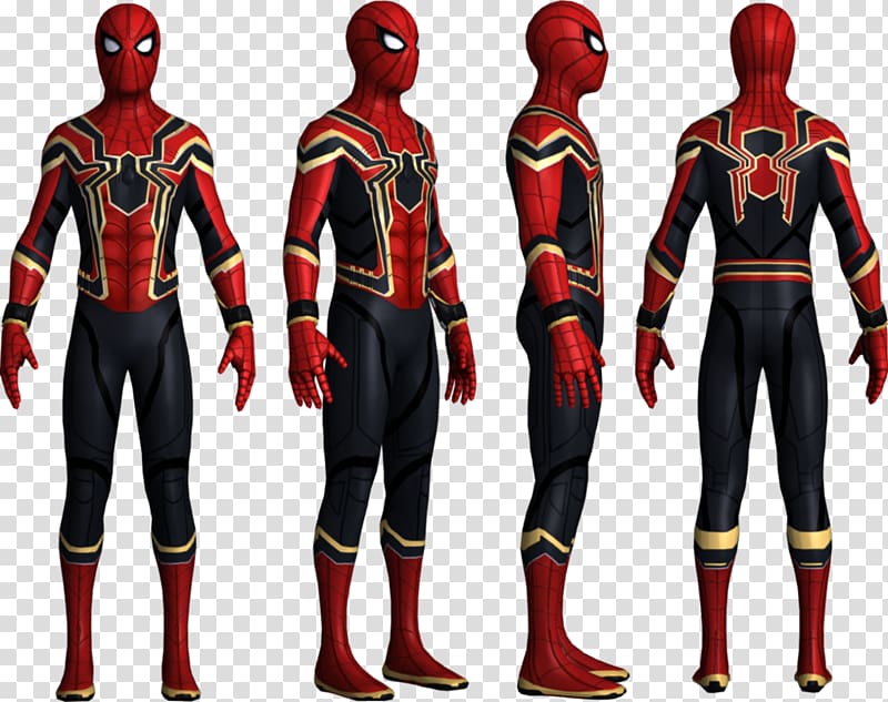 four Marvel Avengers Infinity War Iron Spider illustration, Spider-Man: Homecoming film series Iron Spider YouTube, iron spiderman transparent background PNG clipart