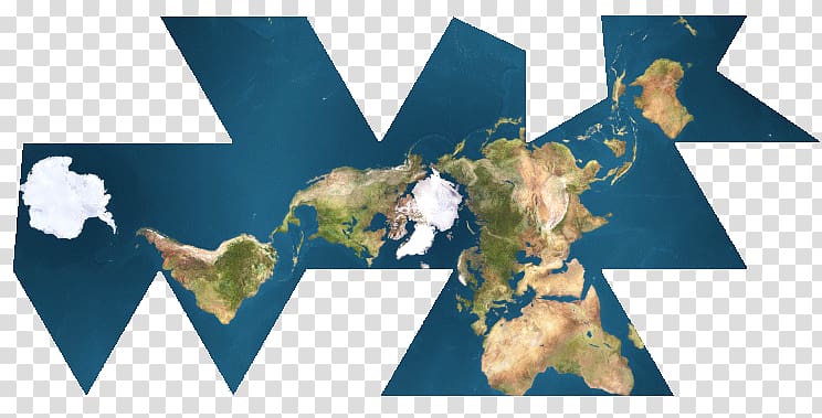 Dymaxion map World map Map projection, Regular Polyhedron transparent background PNG clipart