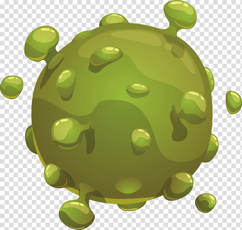 Microorganism Bacteria, Green planet transparent background PNG clipart