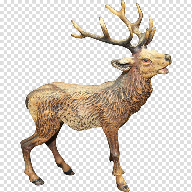 Musk deer Elk Reindeer Antler, hand-painted animals transparent background PNG clipart