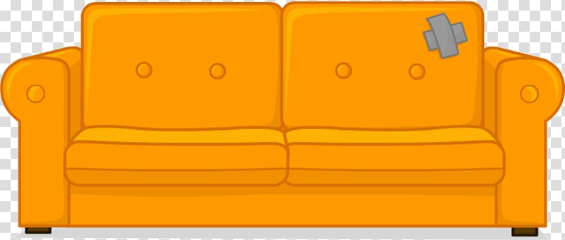 brown 2-seat sofa, Sofa bed Couch Living room , Old Couch transparent background PNG clipart