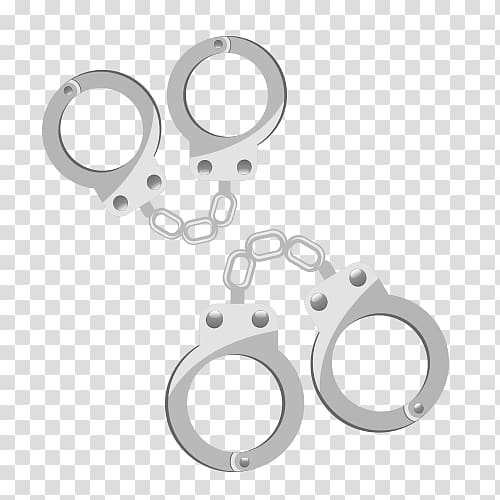 Handcuffs Criminal law Lawyer, Handcuffs material transparent background PNG clipart