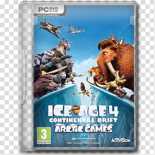 Ice Age: Continental Drift, Arctic Games Xbox 360 Ice Age: Dawn of the Dinosaurs Wii Kinect, ice age transparent background PNG clipart