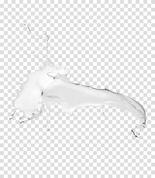 White Drawing Black, White Fresh Milk Effect Element transparent background PNG clipart