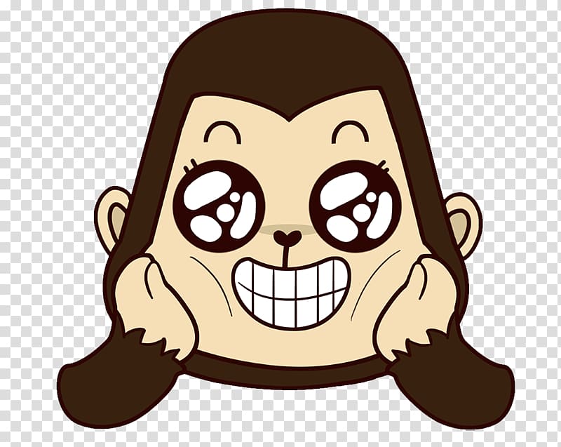 Monkey Facial expression , Look forward to expression monkey transparent background PNG clipart