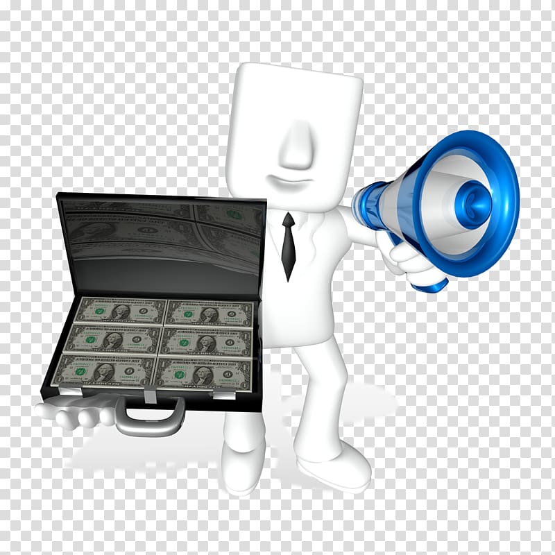 3D film , Three-dimensional small hand holding money box transparent background PNG clipart