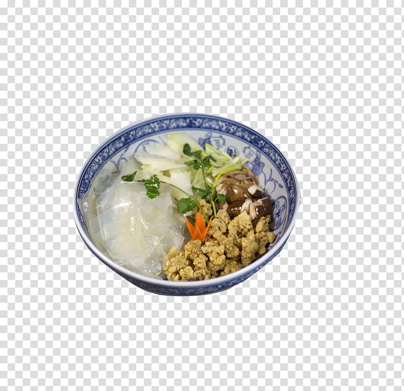 Congee Meatball soup Pho, The product coriander meatball soup noodle transparent background PNG clipart
