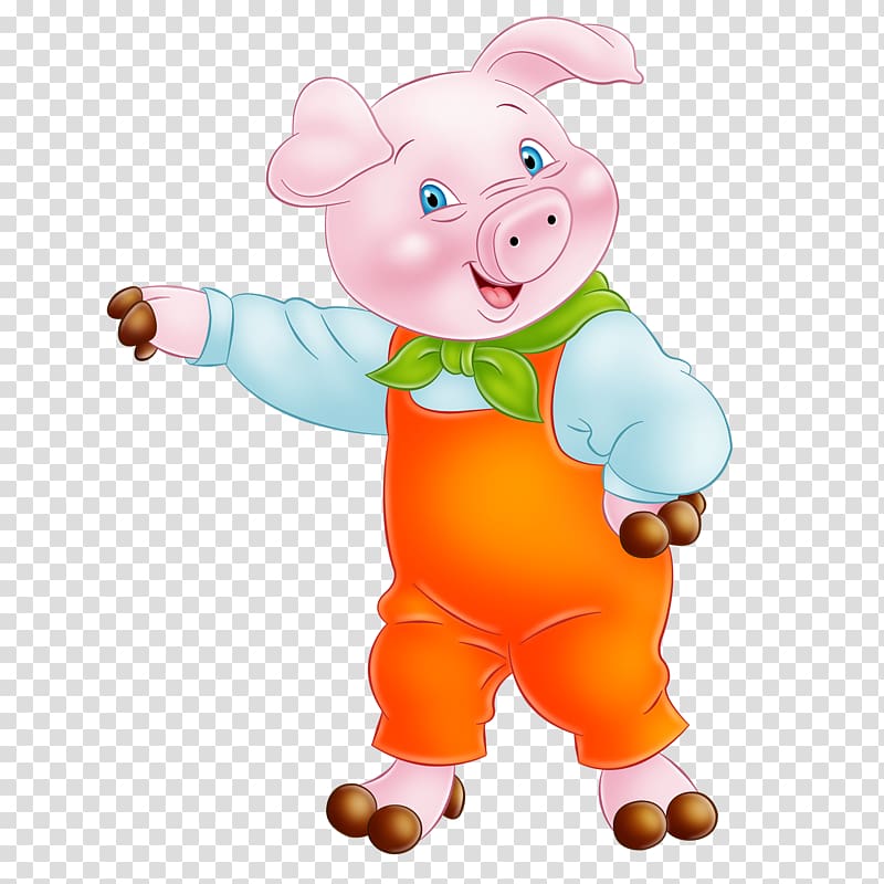 The Three Little Pigs Domestic pig Big Bad Wolf Drawing, pig transparent background PNG clipart