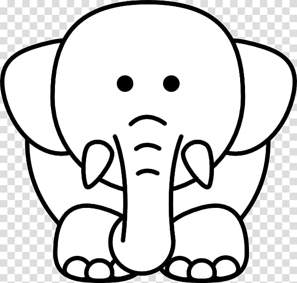Blog Animal , Elephant Cartoon Outline transparent background PNG clipart