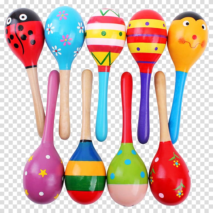 Toy Musical instrument Rattle Child Percussion, Music enlightenment toys sand hammer on the hem transparent background PNG clipart