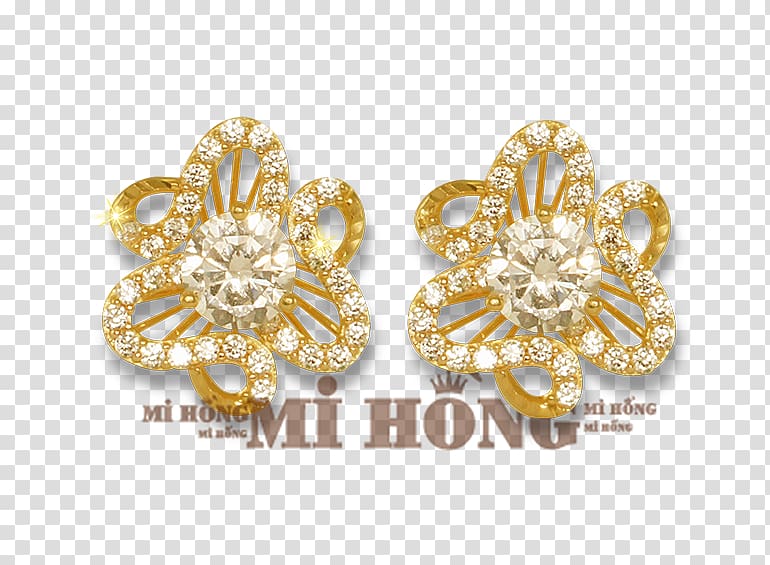 Earring Body Jewellery Diamond, Bong Hoa Mai transparent background PNG clipart