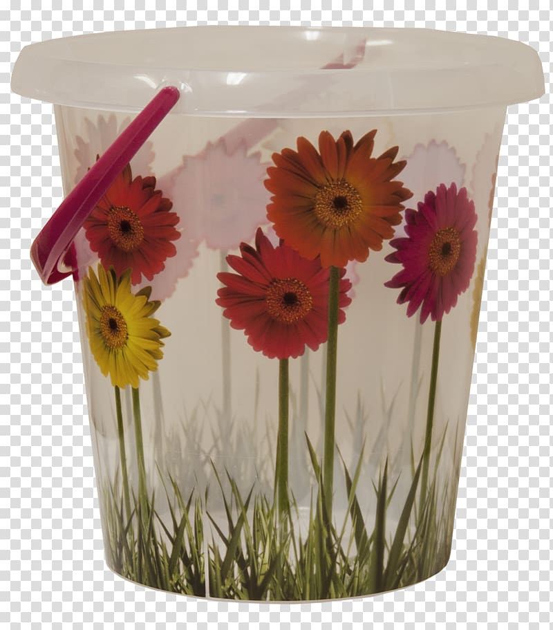 Bucket Floristry Liter Flower Transvaal daisy, bucket transparent background PNG clipart