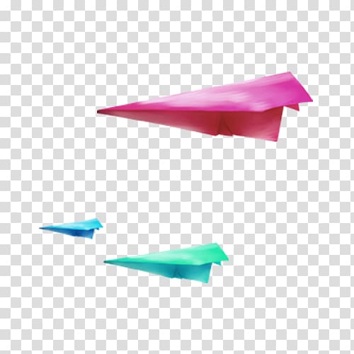 Paper plane Airplane, Color paper airplane transparent background PNG clipart