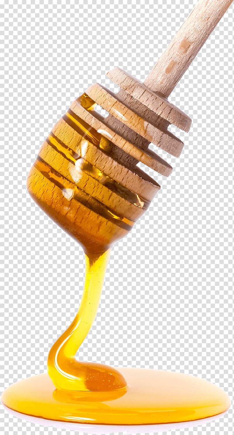 honey dipper with honey, Honey Spoon transparent background PNG clipart