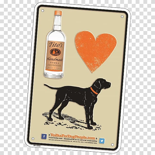 Dog Tito's Vodka Liqueur Animal, people with dog transparent background PNG clipart