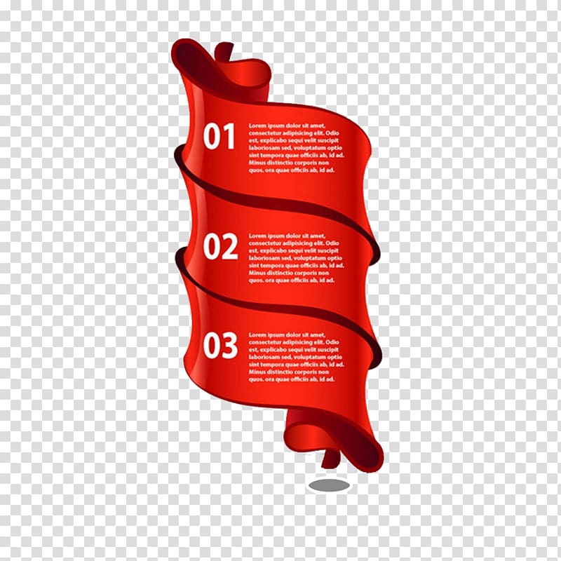 Red Infographic Euclidean Ribbon, Ribbon background transparent background PNG clipart