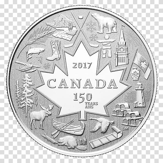 150th anniversary of Canada Coin Royal Canadian Mint Canadian dollar, Canada transparent background PNG clipart