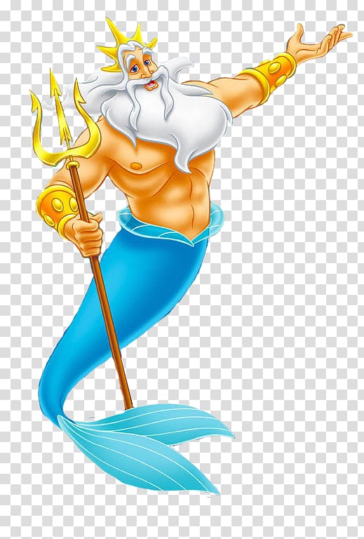 merman holding staff illustration, Ariel King Triton Sebastian Queen Athena, ariel the little mermaid transparent background PNG clipart