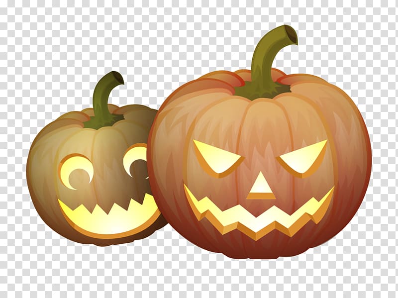 Halloween Party Pumpkin Jack-o\'-lantern, Halloween design elements transparent background PNG clipart