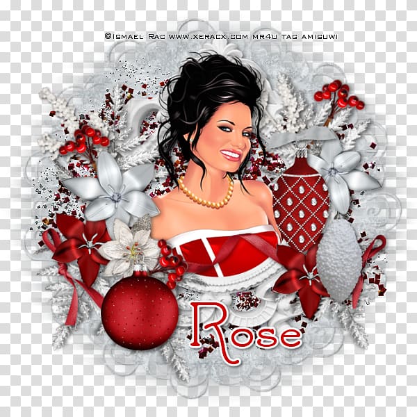 Christmas ornament Album cover Pin-up girl, christmas transparent background PNG clipart