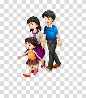 Cartoon Father And Daughter transparent background PNG cliparts free  download | HiClipart